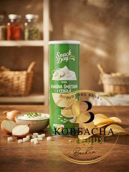 Чіпси 175g ТМ Snack Day  Смак Сметана Цибуля  /chipsy-175g-tm-snack-day-smak-smetana-tsybulia/ фото