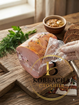 Ковб. вар.  "Хлібець м'ясний" 1с ТМ Ріал 0.5кг /kovb.-var.-khlibets-miasnyi-1s-tm-rial-0.5kh/ фото