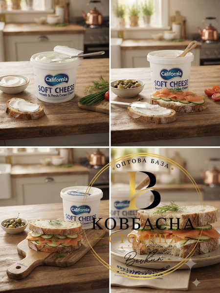 Крем-сир "California"  1 kg Soft Cheese  /krem-syr-california-1-kg-soft-cheese фото