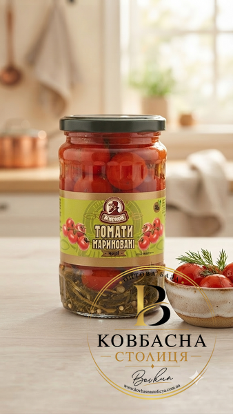 Томати Мариновані Чері  ТМ Жирнов 350г tomaty-marynovani фото