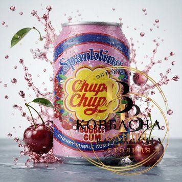 Напій Chupa Chups cherry-bubble gum з/б, 0,345л napii-chupa-chups-cherry фото
