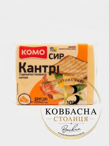 Сир "Кантрі" 50%  (ТМ Комо) Брус 0.9кг syr-kantri фото