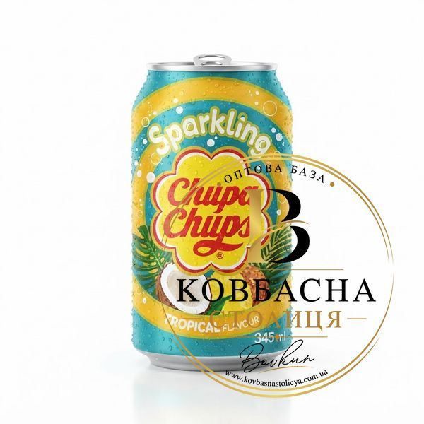 Напій Chupa-Chups  Тропічний газований з/б, 0.345мл  /napii-chupa-chups-tropichnyi-hazovanyi-z-b-0.345ml/ фото