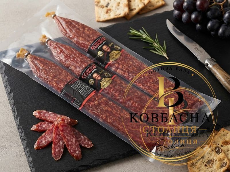 Ковб."Дергачівська з коньяком" с/к в/г 0.48кг kovb.derhachivska-z-koniakom фото